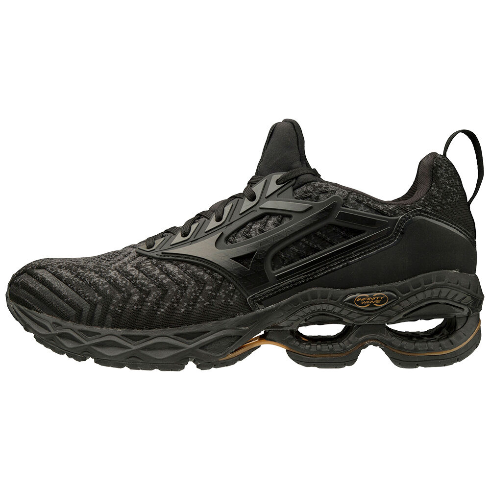 Mizuno Men's Wave Creation Waveknit Running Shoes Dark Grey/Black (J1GC203309-ZHB)